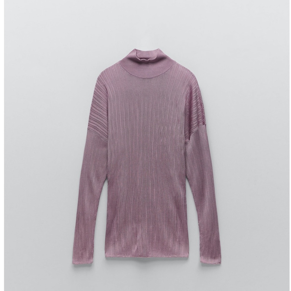 ZARA Ribbed Knit Slinky Top